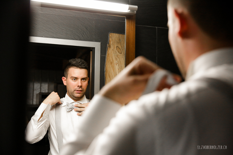 Hochzeitsfotograf Schweiz vorbereitung bräutigam