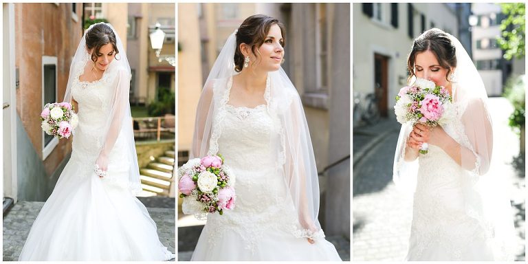 Heiraten in Zunfthaus zur Waag Hochzeitsfotograf Zuerich Braut